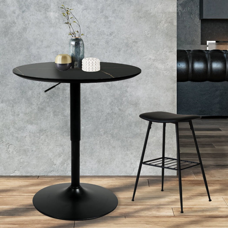 Levede Bar Table Swivel Gas Lift Counter Dining Furniture Cafe Outdoor Black Payday Deals