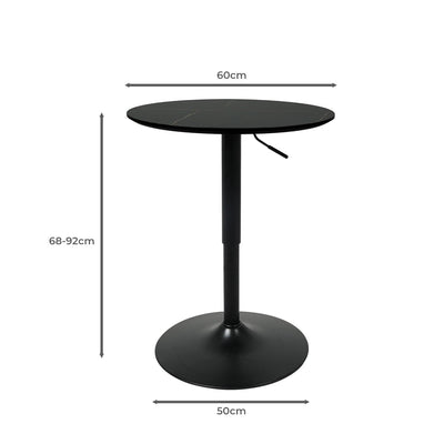 Levede Bar Table Swivel Gas Lift Counter Dining Furniture Cafe Outdoor Black Payday Deals