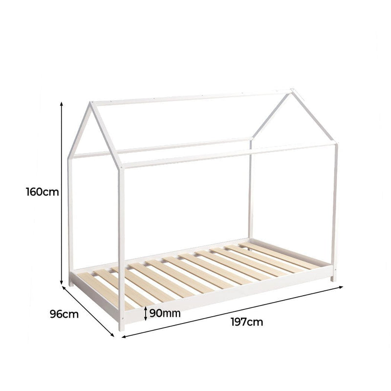 Levede Bed Frame Single Wooden Timber House Frame Wood Mattress Base Platform Payday Deals