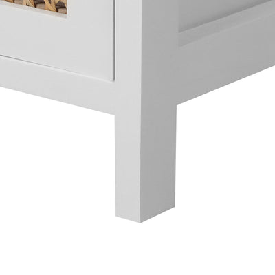 Levede Bedside Tables Drawers Side Table Paulownia Wood Storage Cabinet White Payday Deals