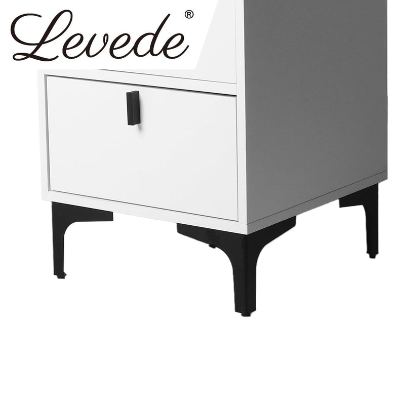 Levede Bedside Tables Side Table Bedroom Nightstand 2 Drawers Storage Cabinet Payday Deals