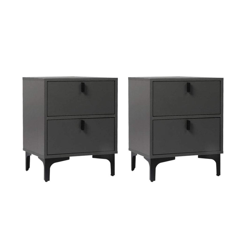 Levede Bedside Tables Side Table Bedroom Nightstand 2 Drawers Storage Cabinet Payday Deals