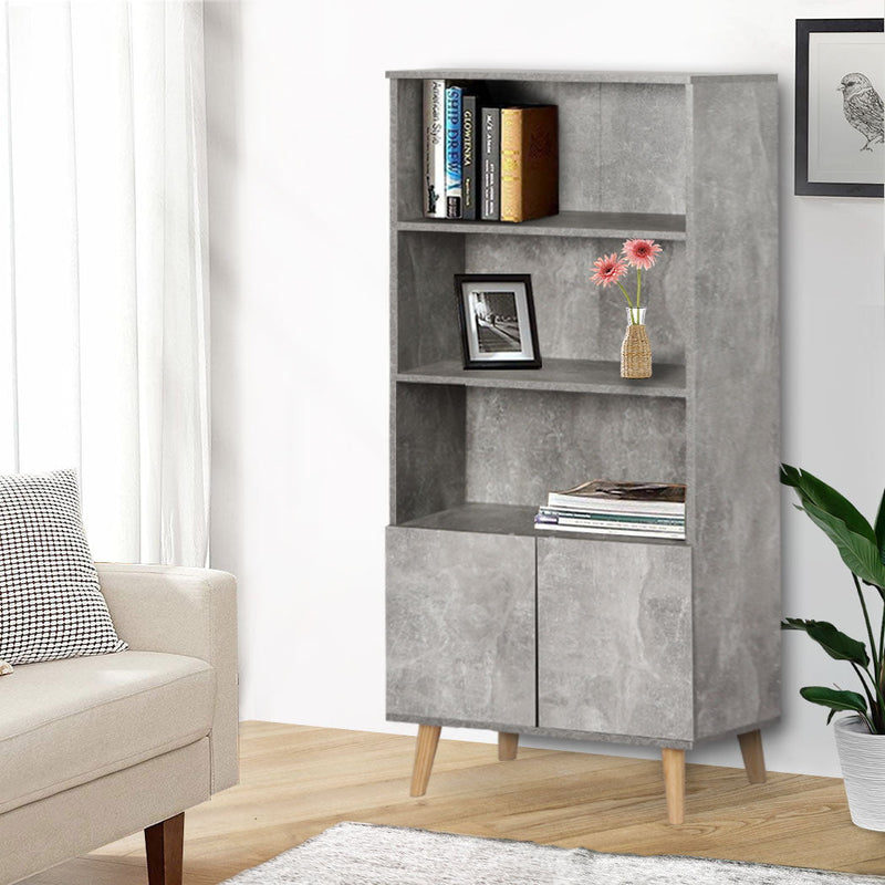 Levede Bookshelf Industrial Display Shelf Cabinet Storage Bookcase Ladder Stand Payday Deals