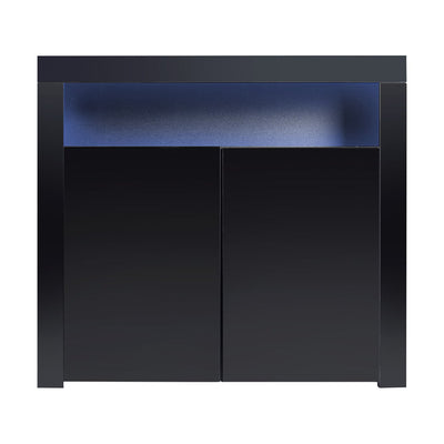 Levede Buffet Sideboard Storage Cabinet Modern High Gloss Furniture LED Black Payday Deals