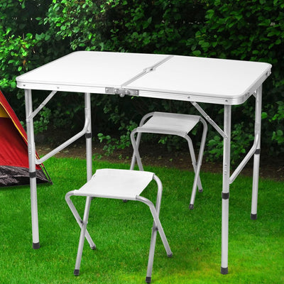 Levede Camping Table Chair Set Folding Portable Outdoor Foldable Picnic BBQ Desk Payday Deals