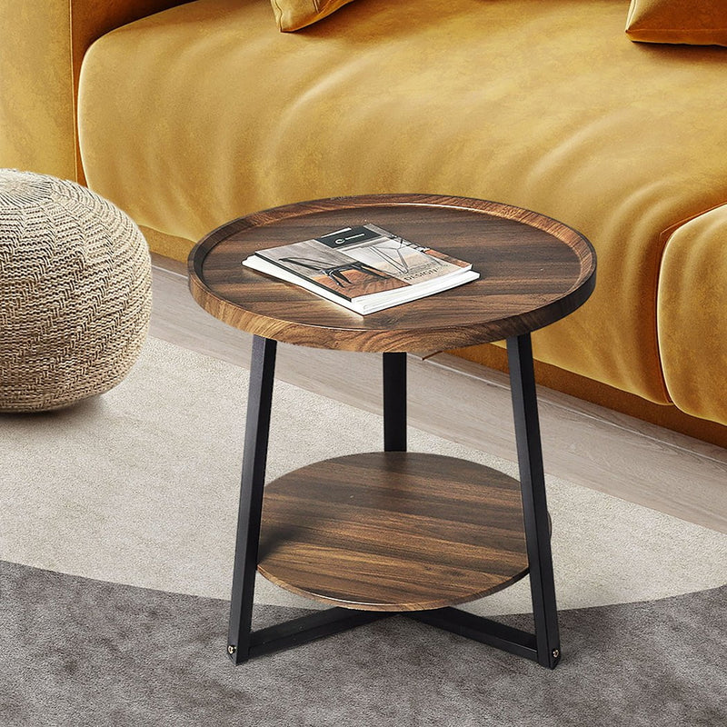 Levede Coffee Table Bedside Tables Nightstand Lamp Storage Steel Legs Industrial Payday Deals