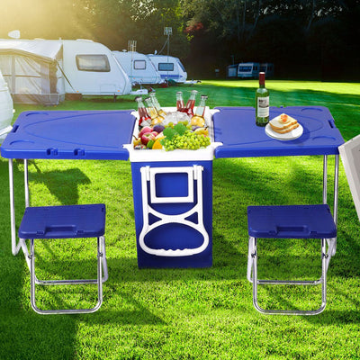 Levede Cooler Box Camping Table Chair Icebox Esky Outdoor Rolling Picnic Beach Payday Deals