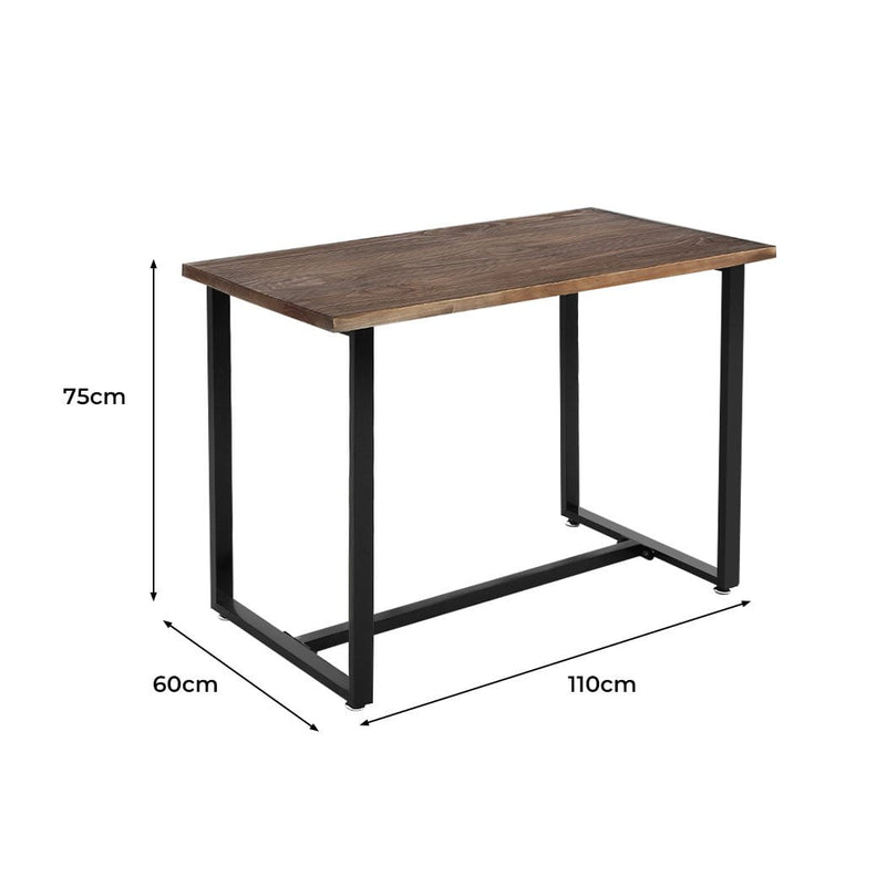 Levede Dining Table Industrial Wooden Metal Kitchen Tables Cafe Restaurant 110cm Payday Deals