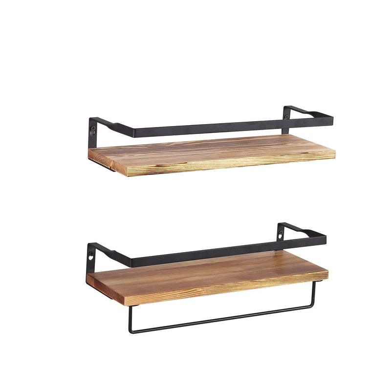 Levede Floating Shelf Brackets Towel Rail Rack Display Shelves Wall Mount Rack Payday Deals