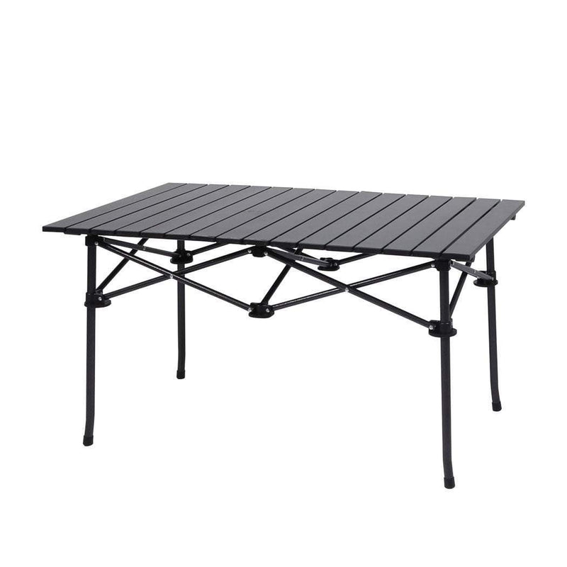 Levede Folding Camping Table Portable Aluminium Outdoor Picnic Garden Black Payday Deals