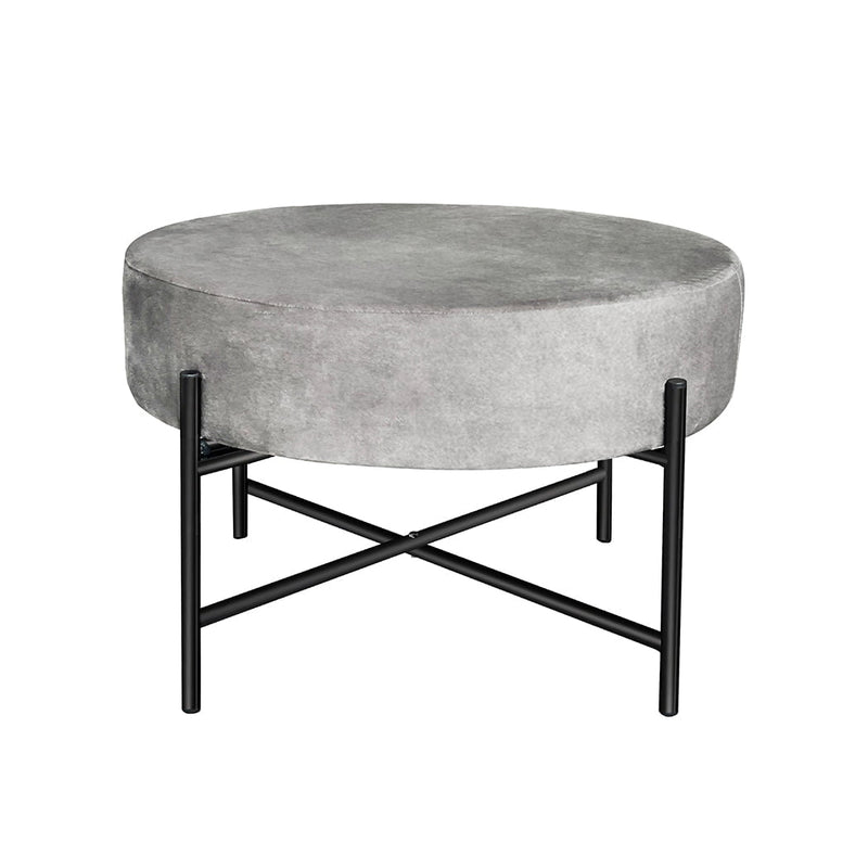 Levede Foot Stool Ottoman Footstool Velvet Accent Chair Round Dressing Vanity Payday Deals