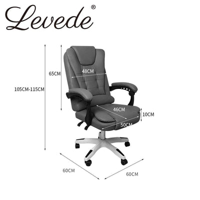 Levede Gaming Chair Office Computer Seat Racing PU Leather Executive Recliner Payday Deals