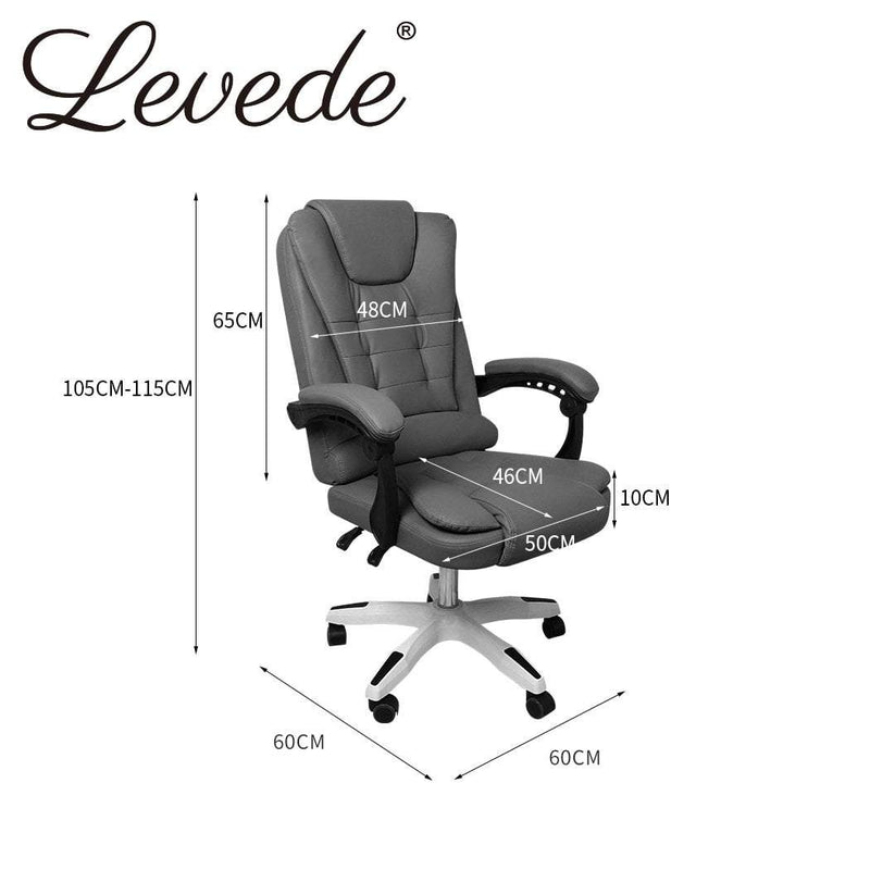 Levede Gaming Chair Office Computer Seat Racing PU Leather Executive Recliner Payday Deals