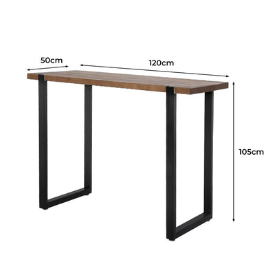 Levede High Bar Table Industrial Pub Table Solid Wood Kitchen Cafe Office Desk Payday Deals