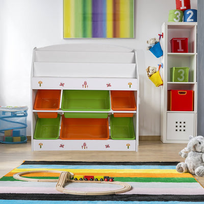 Levede Kids Toy Box Organiser Bookshelf 6 Bins Display Shelf Storage Rack Drawer Payday Deals