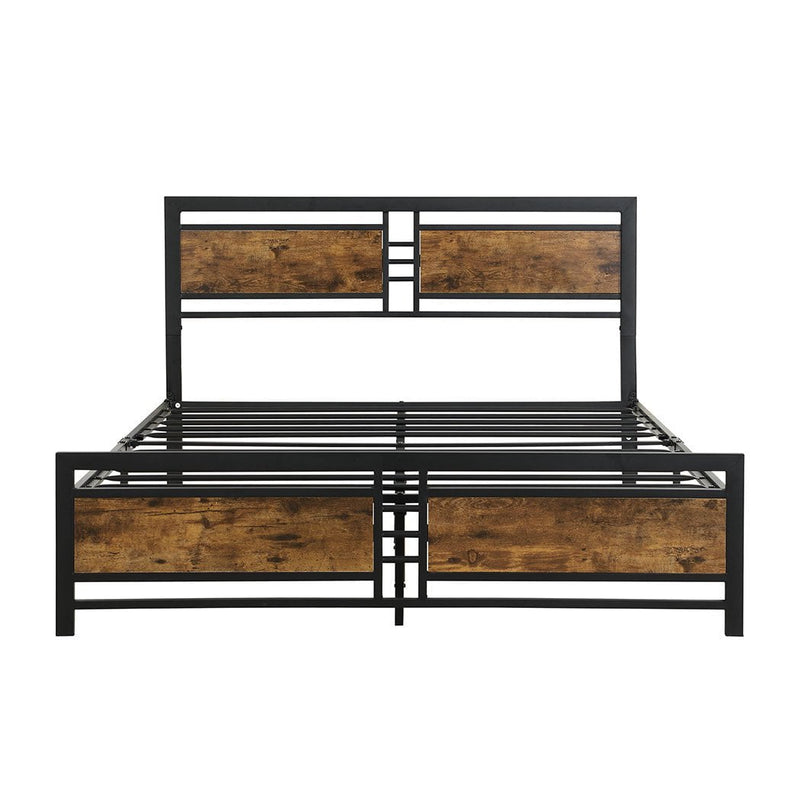 Levede Metal Bed Frame King Size Mattress Base Platform Wooden Headboard Black Payday Deals
