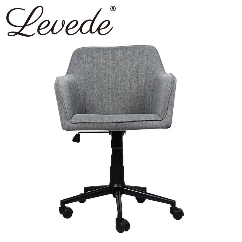 Levede Office Chair Fabric Computer Gaming Chairs Executive Adjustable Seat Grey Payday Deals