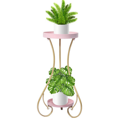 Levede Plant Stand 2 Tiers Outdoor Indoor Metal Flower Pots Rack Garden Shelf