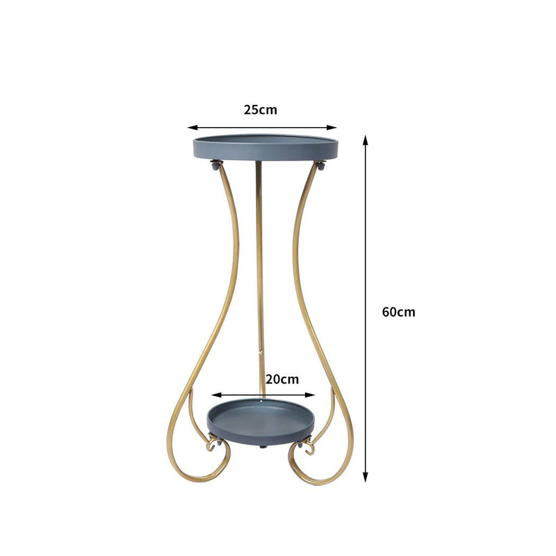 Levede Plant Stand 2 Tiers Outdoor Indoor Metal Flower Pots Rack Garden Shelf Payday Deals