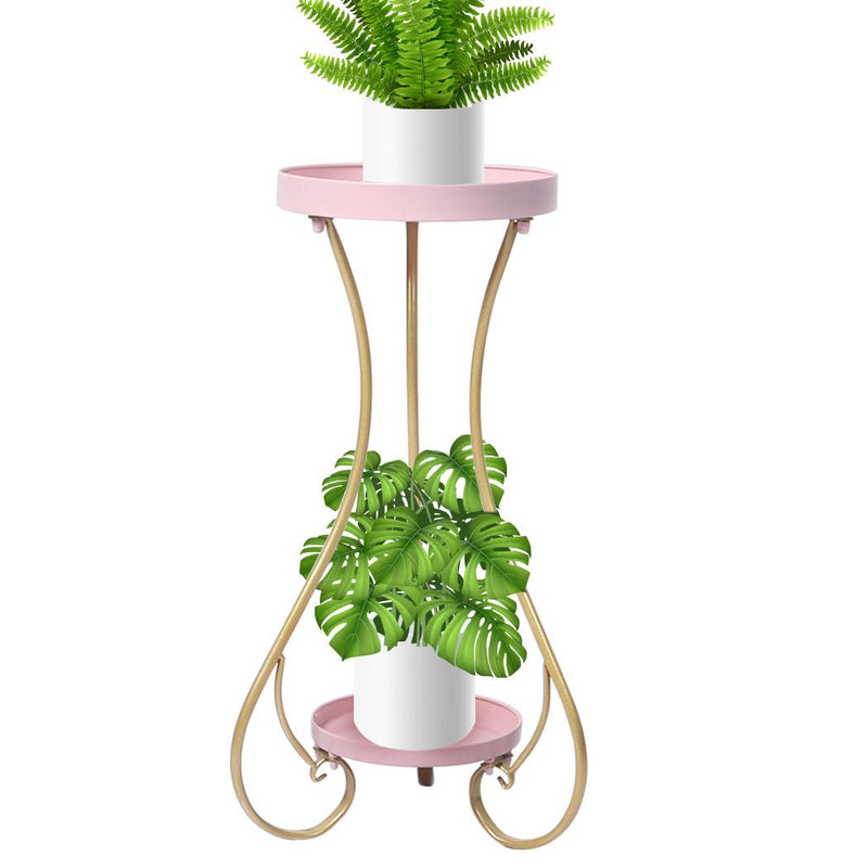 Levede Plant Stand 2 Tiers Outdoor Indoor Metal Flower Pots Rack Garden Shelf Payday Deals