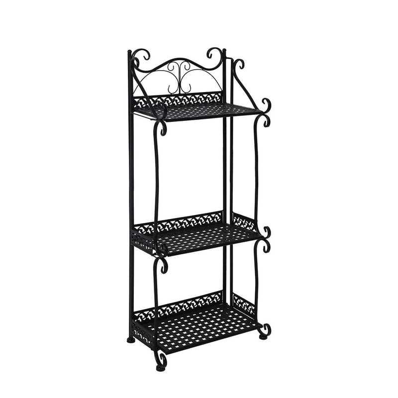 Levede Plant Stand 3 Tiers Outdoor Indoor Metal Flower Pots Rack Garden Shelf Payday Deals