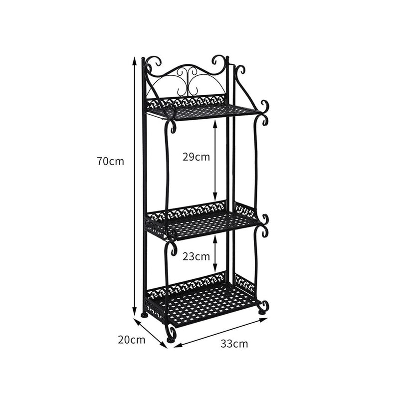 Levede Plant Stand 3 Tiers Outdoor Indoor Metal Flower Pots Rack Garden Shelf Payday Deals