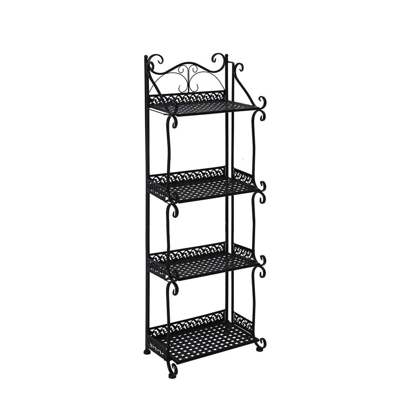 Levede Plant Stand 4 Tiers Outdoor Indoor Metal Flower Pots Rack Garden Shelf Payday Deals