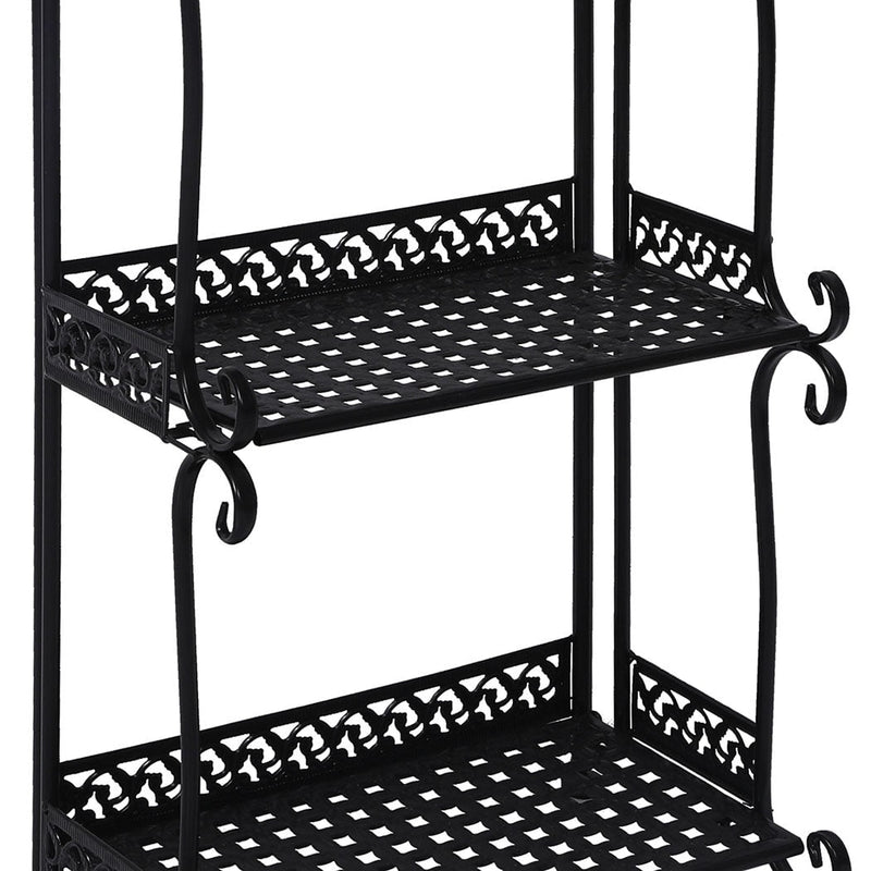 Levede Plant Stand 4 Tiers Outdoor Indoor Metal Flower Pots Rack Garden Shelf Payday Deals