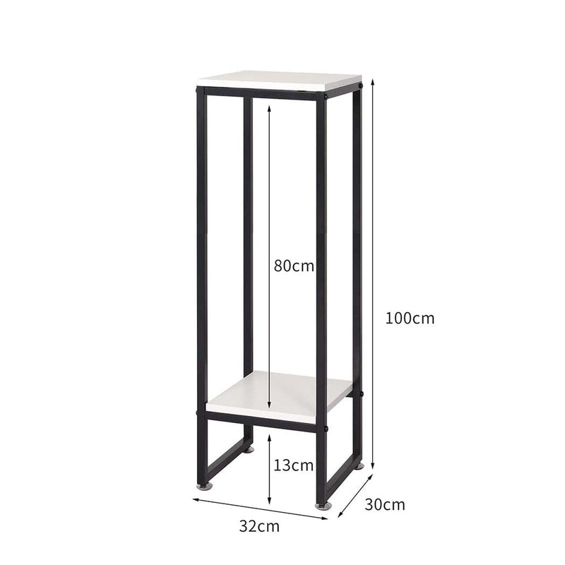 Levede Plant Stand Garden Home Outdoor Indoor Flower Pot Shelf Metal White L Payday Deals