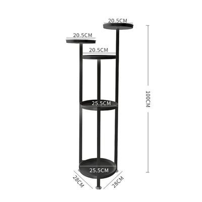 Levede Plant Stand Outdoor Indoor Flower Pots Rack Garden Shelf Black 100CM Payday Deals