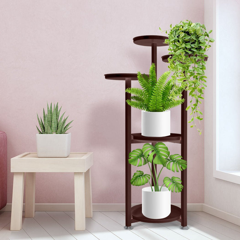 Levede Plant Stand Outdoor Indoor Flower Pots Rack Garden Shelf Black 100CM Payday Deals
