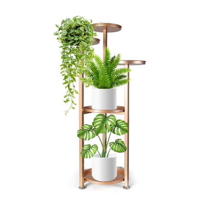 Levede Plant Stand Outdoor Indoor Flower Pots Rack Garden Shelf Black 120CM Payday Deals
