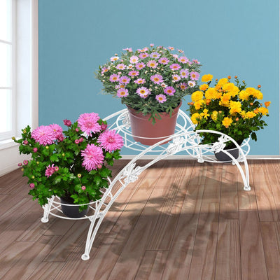 Levede Plant Stand Outdoor Indoor Metal Flower Pots Planter Garden Shelf Rack Payday Deals