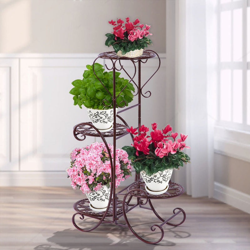 Levede Plant Stand Outdoor Indoor Metal Flower Pots Rack Corner Planter Shelf Payday Deals