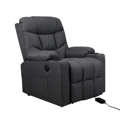 Levede Recliner Chair Electric Lift Chairs Armchair Lounge Fabric Sofa USB Charge