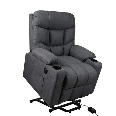 Levede Recliner Chair Electric Lift Chairs Armchair Lounge Fabric Sofa USB Charge Payday Deals