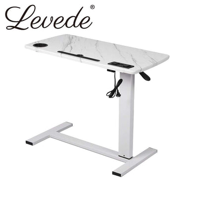 Levede Standing Desk Height Adjustable Sit Stand Office Computer Table Shelf USB Payday Deals