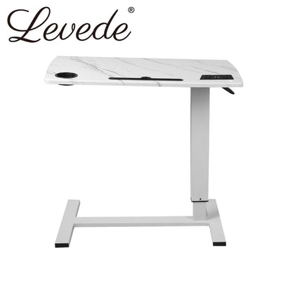 Levede Standing Desk Height Adjustable Sit Stand Office Computer Table Shelf USB Payday Deals