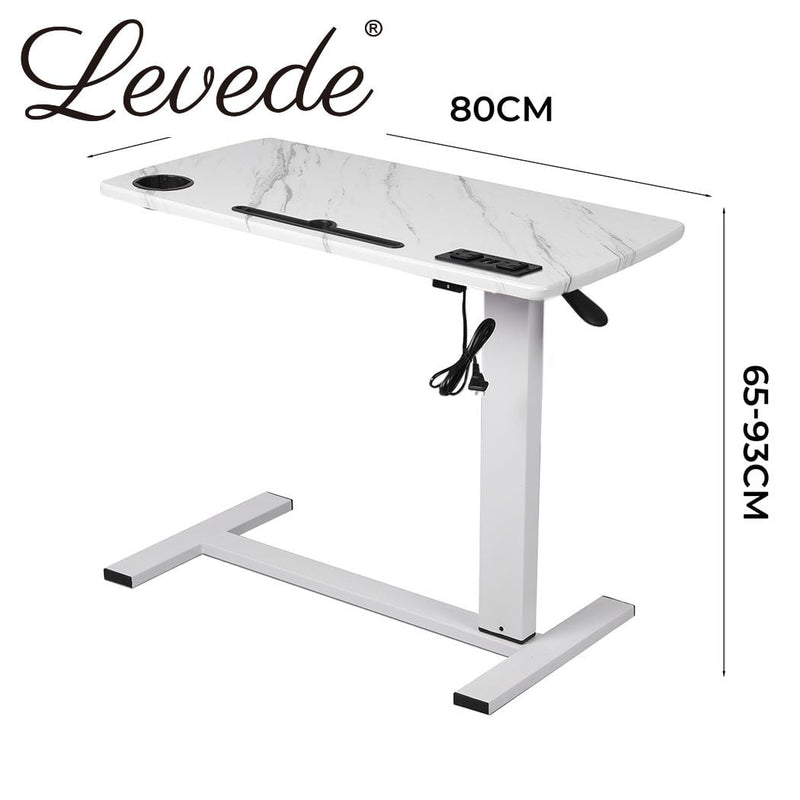 Levede Standing Desk Height Adjustable Sit Stand Office Computer Table Shelf USB Payday Deals