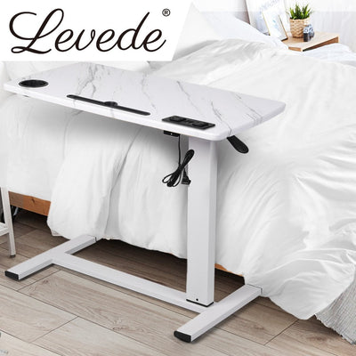 Levede Standing Desk Height Adjustable Sit Stand Office Computer Table Shelf USB Payday Deals