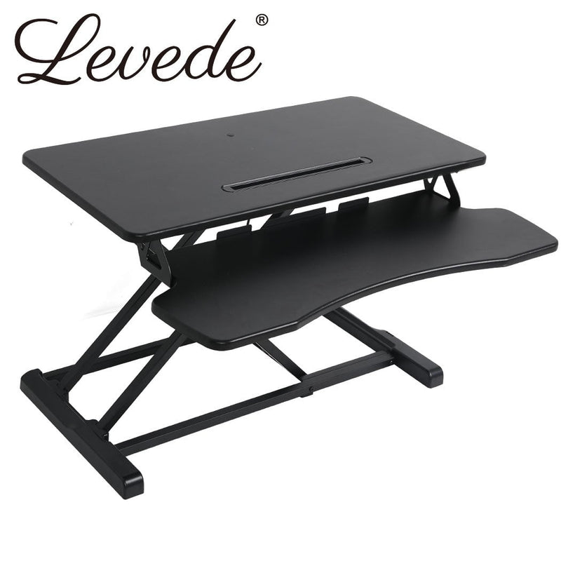 Levede Standing Office Desk Riser Height Adjustable Sit Stand Shelf Computer Payday Deals