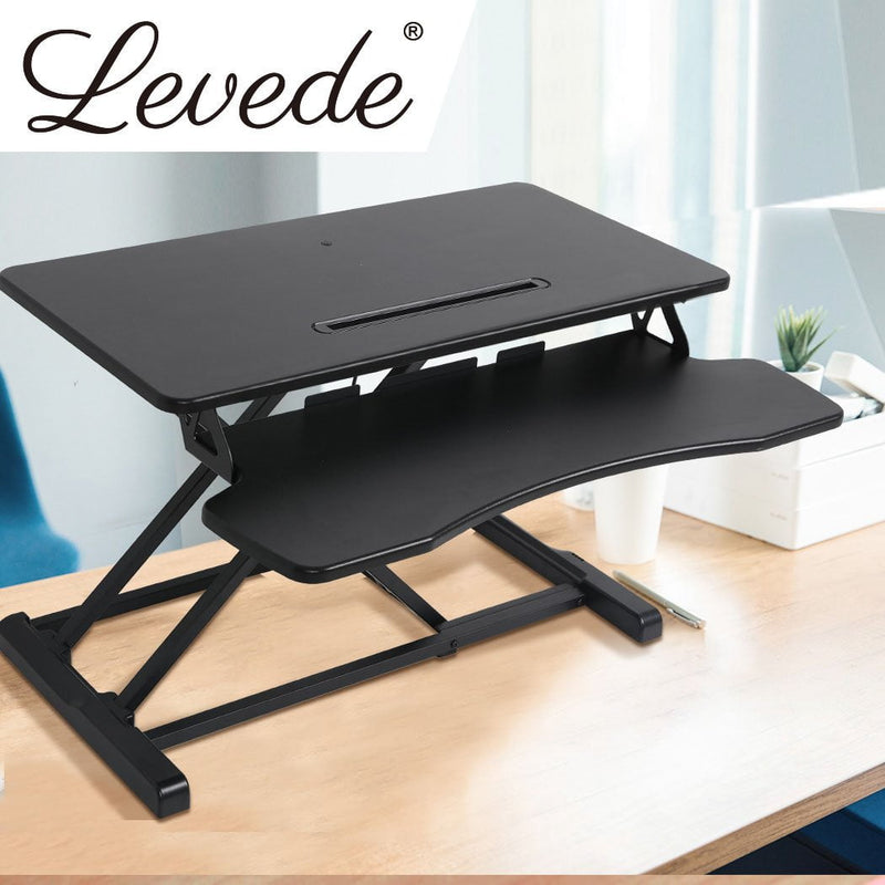 Levede Standing Office Desk Riser Height Adjustable Sit Stand Shelf Computer Payday Deals