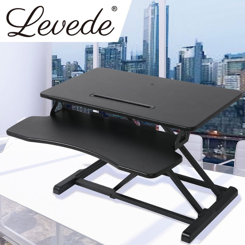 Levede Standing Office Desk Riser Height Adjustable Sit Stand Shelf Computer Payday Deals