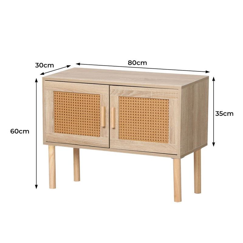 Levede Storage Cabinet Rattan Dresser Chest of Drawers Tallboy Wooden Cabinet Payday Deals