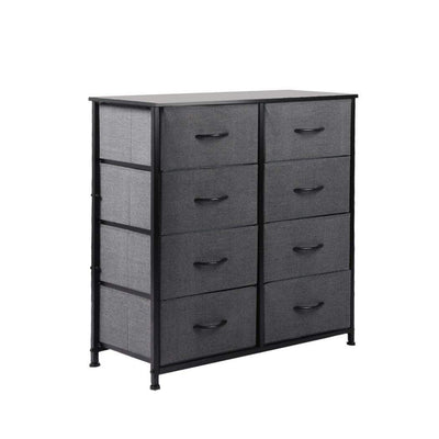 Levede Storage Cabinet Tower Chest of Drawers Dresser Tallboy 8 Drawer Dark Grey Payday Deals