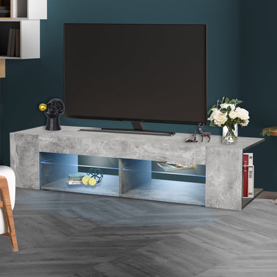 Levede TV Cabinet Entertainment Unit Stand LED Light Wooden Shelf Cabinet 145cm Payday Deals