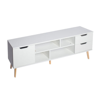 Levede TV Cabinet Entertainment Unit Stand Storage Drawers Wooden Shelf White Payday Deals