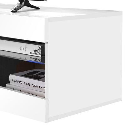 Levede TV Cabinet LED Entertainment Unit Storage Stand Cabinets Modern White Payday Deals