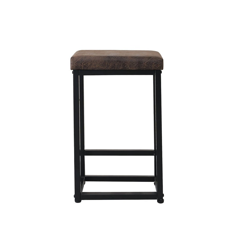 Levede Upholstered Bar Stools Backless Leather Metal Kitchen Counter Chairs x2 Payday Deals