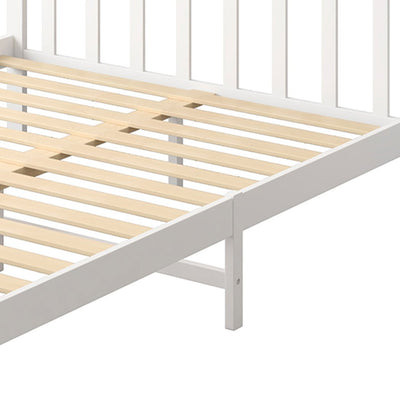 Levede Wooden Bed Frame Double Full Size Mattress Base Timber White Payday Deals